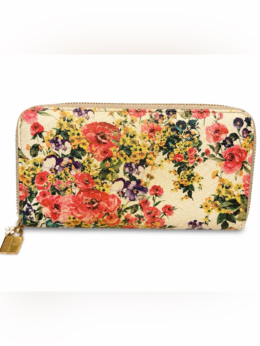 EUC Dolce & Gabbana Floral Continental Zip Wallet